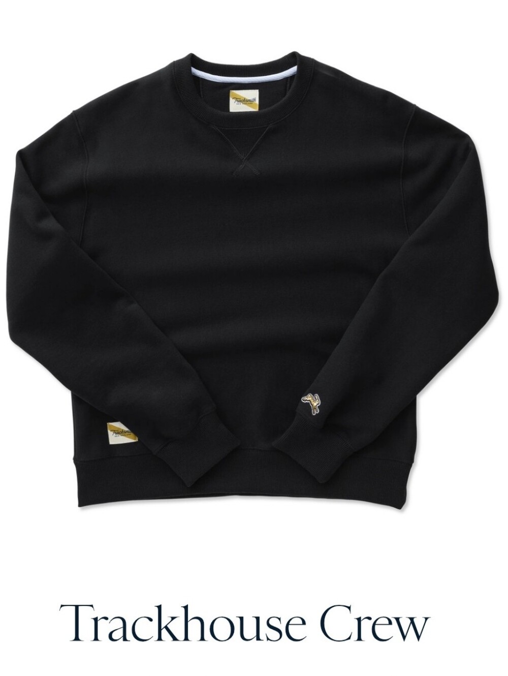 Tracksmith Men's Trackhouse Crew Sweatshirt In Black Size Large
